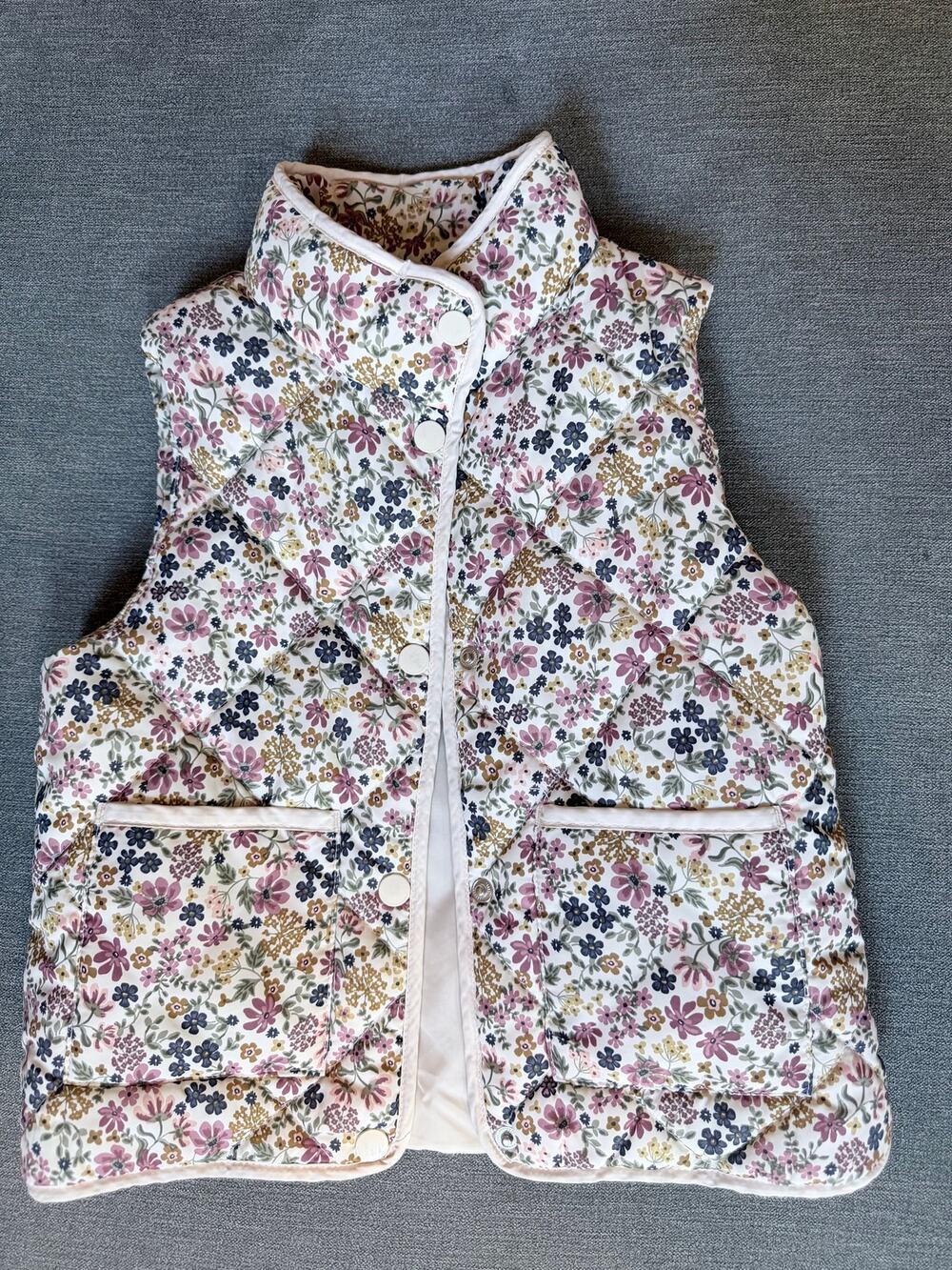 Little Girls Floral Vest